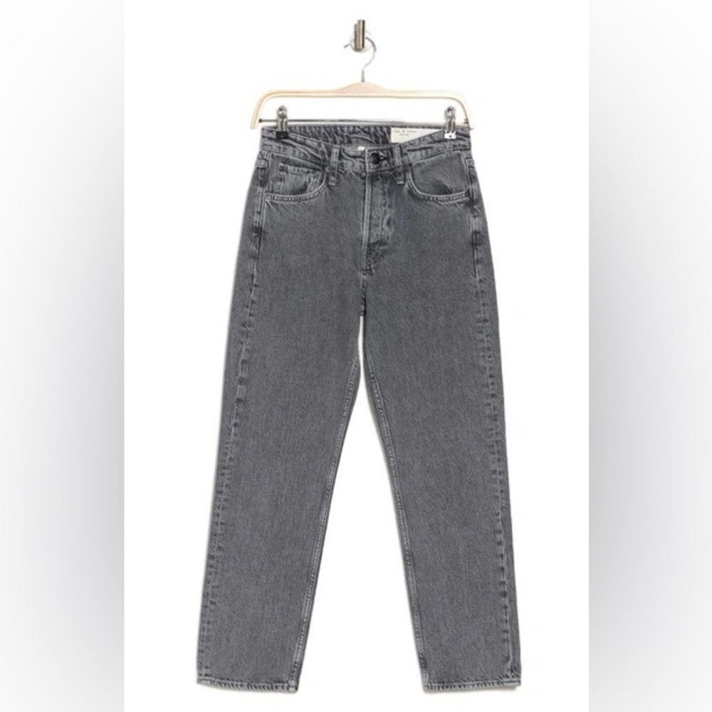 Rag & Bone Dre Low-Rise Boyfriend Acid Gray Denim Jeans